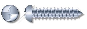 (2500pcs) #12 X 3/4 Security Sheet Metal Tapping Screws AB Round Head One-Way Slotted Steel Zinc Plated Clear Ships Free in USA by Aspen Fasteners, AFTPR-151190-D5