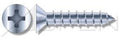 (1250pcs) 14-10X2 Self-Tapping Screws/Sheet Metal Screws Flat Phillips Drive Type A Steel, Zinc Plated