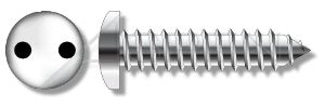 (1000pcs) #14 X 1/2 Security Sheet Metal Tapping Screws AB Pan Head Drilled Spanner Stainless Steel Ships Free in USA by Aspen Fasteners, AFTPR-121620-M