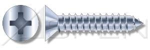 (2000pcs) 10-16X2 Self-Tapping Screws/Sheet Metal Screws Flat Phillips Drive Type AB Steel, Zinc Plated