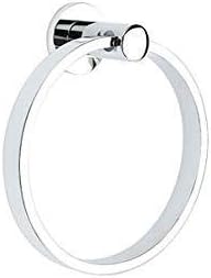 Emtek Modern Brass Towel Ring with Matching Finish Rosette - Choice of 7 Finishes - 280110US19 - Square (10) - Flat Black (US19)