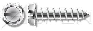 (500pcs) #10 X 2 Hex Indented Washer Slotted Drive, Self Tapping Screws, Stainless Steel 18-8, Ships Free in USA by Aspen Fasteners