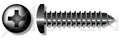 (1500pcs) 10-16X2 Self-Tapping Screws/Sheet Metal Screws Pan Phillips Drive Type AB Steel, Black Oxide