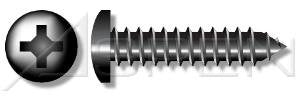 (1500pcs) 10-16X2 Self-Tapping Screws/Sheet Metal Screws Pan Phillips Drive Type AB Steel, Black Oxide