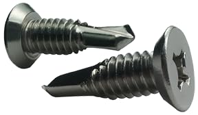 12-24 x 3/4' Self-Drilling Screws/Phillips/Flat Undercut Head / 18-8 Stainless Steel / #3 Drill Point/Machine Screw Thread (Carton: 1,000 pcs)