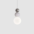 Bedside Pendant Light Creative Design Sense High Translucent Glass Lampshade Hanging Ceiling Lamp Fixture Adjustable Rope Three Balls Chandelier for Balcony Aisle Living Room Background Wall