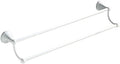 White Bathroom Hardware Accessories Brass Double Bath Towel Bar Toilet Brush Shelf Set WC Paper Roll Holder Shower Soap Dish,Double Towel Bar