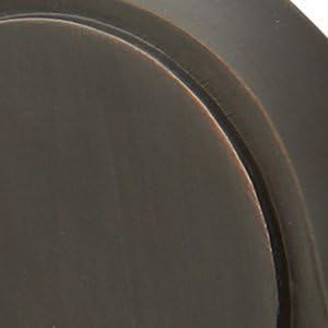 Emtek Transitional Brass Towel Ring with Matching Finish Rosette - Choice of 7 Finishes - 290110US10B - Square (10) - Oil Rubbed Bronze (US10B)