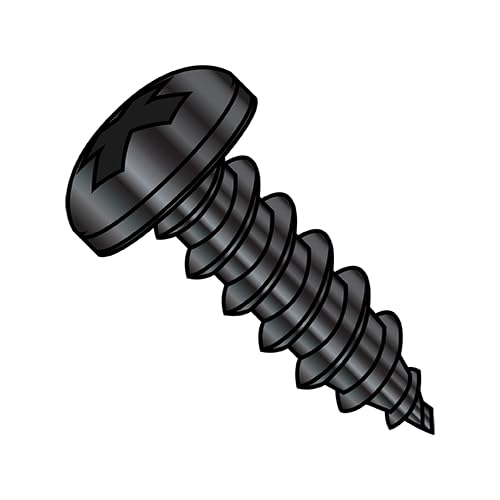 #10 x 2 1/2' Type AB Self-Tapping Screws/Phillips/Pan Head/Steel/Black Oxide / 1250 Pc. Carton