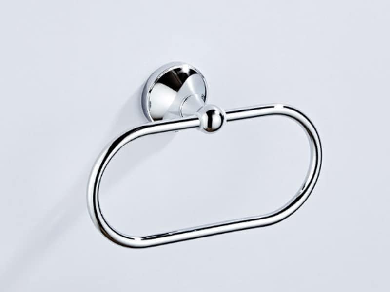 Bathroom Bath Towel Holder, Hand Towel Ring, Antique Towel Ring, Brass Wall Mounted Ellipse Kithen Washroom Bath Towel Holder Hanger Rack, Metal Vintage Hardware,Bronze-A