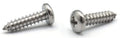 #10 x 2 1/2' Type AB Self-Tapping Screws/Phillips/Pan Head / 18-8 Stainless Steel / 750 Pc. Carton