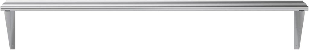 Premium Stainless Steel Tubular Wall Shelf – 14' D x 60' L | NSF Certified | Commercial Equipment & Appliance Shelf for Kitchen, Garage, Utility Room