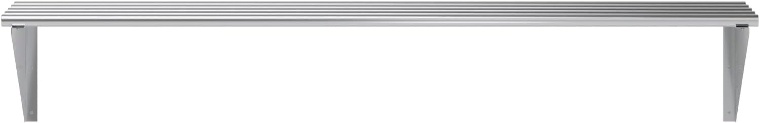 Premium Stainless Steel Tubular Wall Shelf – 14' D x 60' L | NSF Certified | Commercial Equipment & Appliance Shelf for Kitchen, Garage, Utility Room