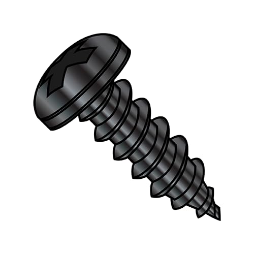 #10 x 2 1/2' Type A Self-Tapping Screws/Phillips/Pan Head/Steel/Black Oxide / 1250 Pc. Carton