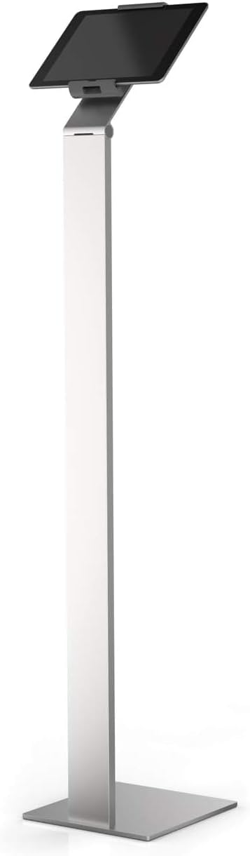 Durable Floor Stand Tablet Holder, Silver/Charcoal Gray
