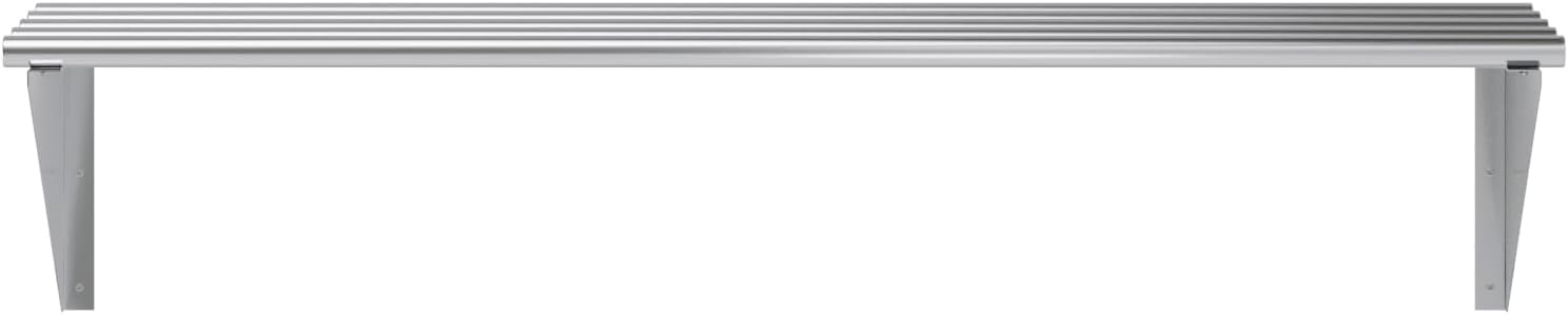 Premium Stainless Steel Tubular Wall Shelf – 14' D x 48' L | NSF Certified | Equipment & Appliance Wall Shelf for Kitchen, Restaurant, Utility Room