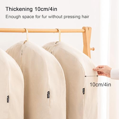 Premium Garment Bags with Zipper - Enclosed Hanging Clothes Covers with Handle Holes for Coats, Jackets, and Shirts - Durable, Breathable, and Dustproof Storage Solution