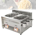 Commercial Twin-Basket Gas Fryer - Stainless Steel LPG Deep Fryer for Restaurants - Perfect for Fries, Donuts, Fish & More (Double Frying Capability)