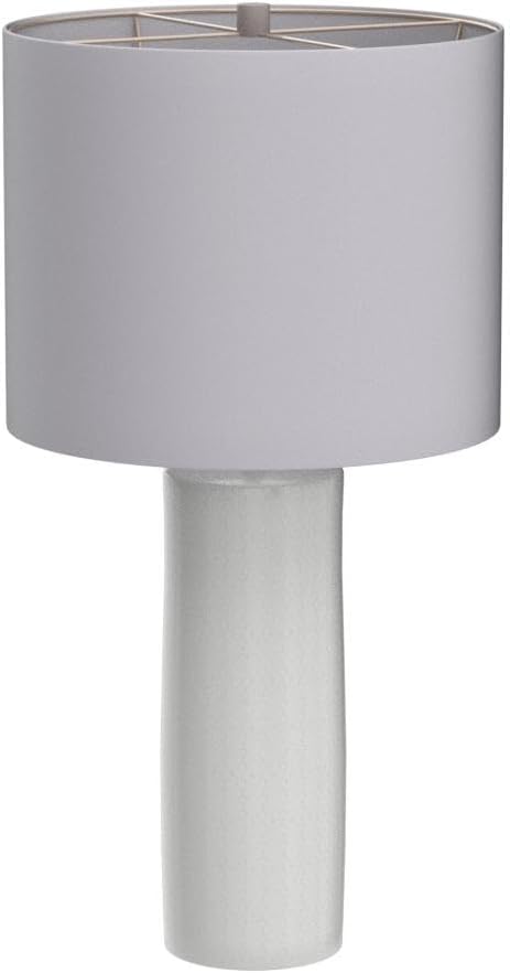 Signature Design by Ashley Steuben Textured Ceramic Table Lamp, 2 Count Lamps, 25', Solid White