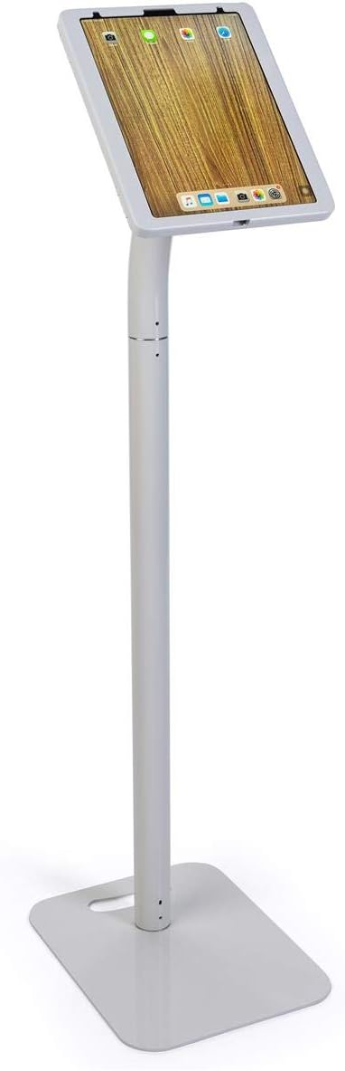 Displays2go Floor or Countertop Stand for iPad Pro 12.9', Rotating — White (IPEVRPRO12W)