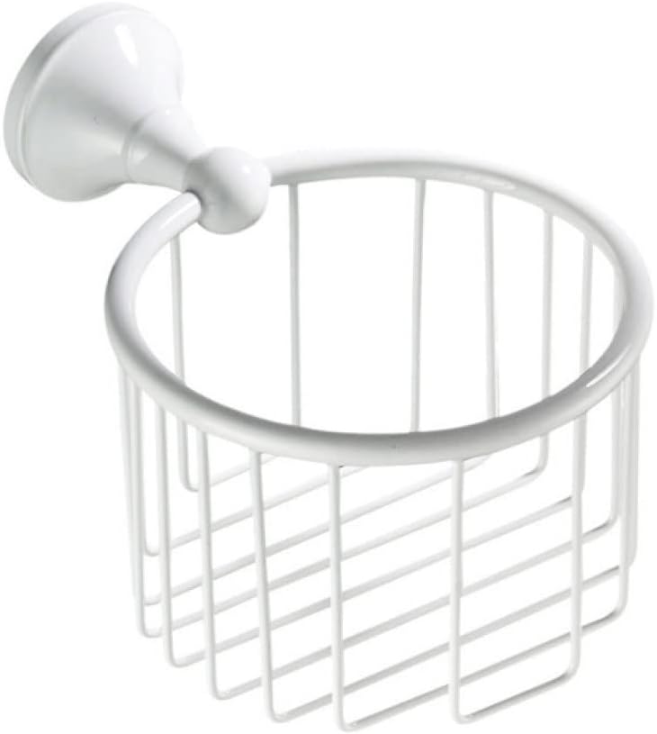 White Bathroom Hardware Accessories Brass Double Bath Towel Bar Toilet Brush Shelf Set WC Paper Roll Holder Shower Soap Dish,Paper Basket
