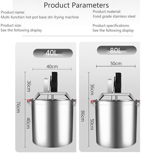 Automatic Food Mixer - Stainless Steel Stir Frying Machine & Hot Pot Cooker for Restaurants and Home Cooking - Versatile Kitchen Appliance