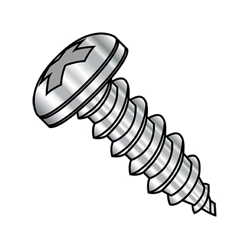 #10 x 2 1/2' Type AB Self-Tapping Screws/Phillips/Pan Head / 18-8 Stainless Steel / 750 Pc. Carton