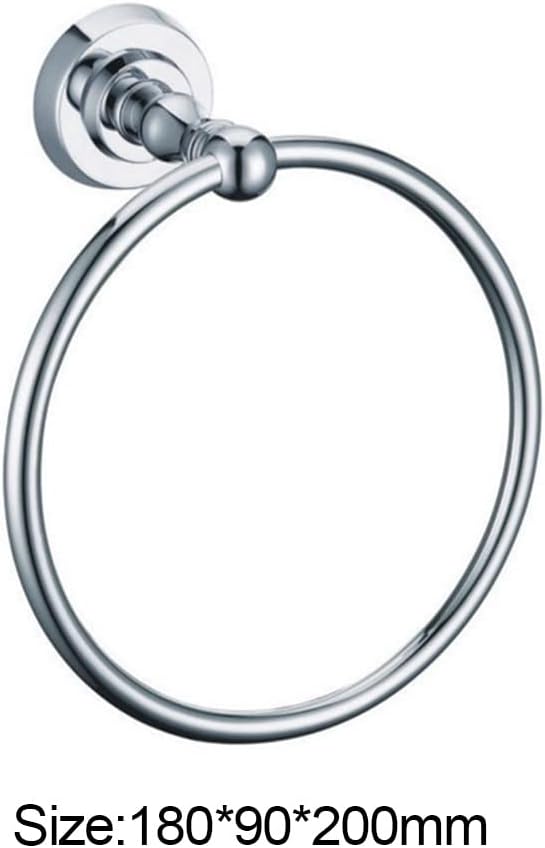 Bathroom Bath Towel Holder, Hand Towel Ring, Towel Ring, Hand Towel Holder Round Towel Hanger Wall Mount，Towel Ring Chrome-A