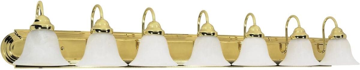 Nuvo Lighting 60/293 Traditional Seven Light Vanity from Ballerina Collection in Brass-Polished/Cast Finish