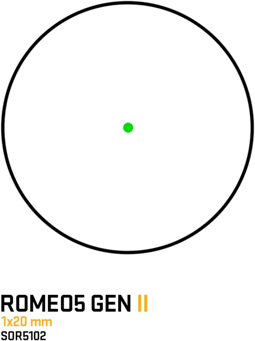 SIG SAUER ROMEO5 GEN I & GEN II 2 MOA Dot Sight - 1x20mm Compact Durable IPX-7 Waterproof Shooting Rifle Sight with Parallax-Free Optical Design & 12 Illumination Settings