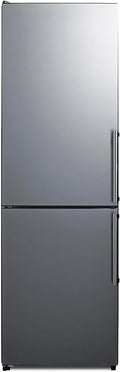 Summit Appliance FFBF235PL 24' Wide Bottom Freezer Refrigerator, Energy Star, LED Lighting, Stainless Steel (LHD)