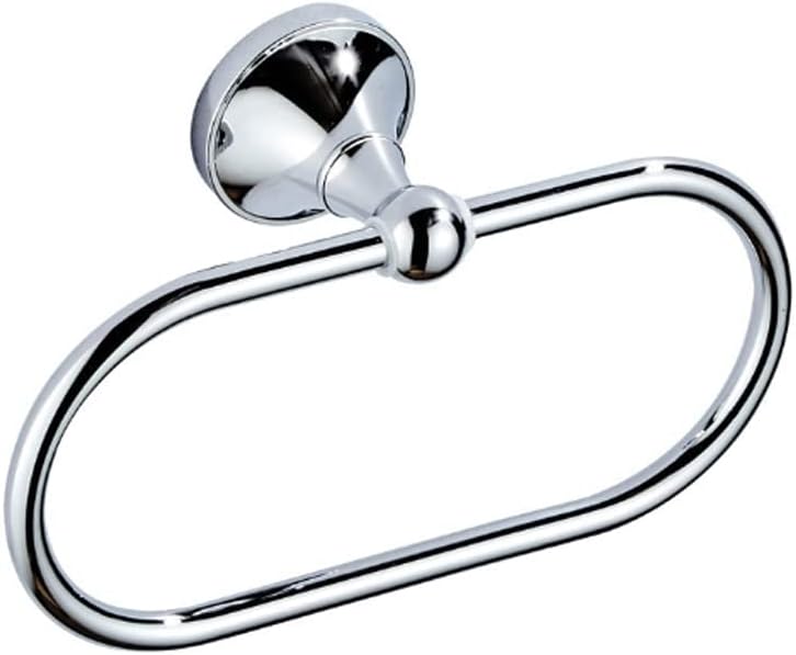 Bathroom Bath Towel Holder, Hand Towel Ring, Antique Towel Ring, Brass Wall Mounted Ellipse Kithen Washroom Bath Towel Holder Hanger Rack, Metal Vintage Hardware,Bronze-A