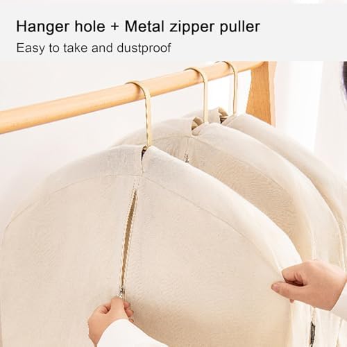 Hanging Garment Bags with Bottom Enclosure & Handle Hole – Protective Covers for Coats, Jackets, and Shirts – Durable, Lightweight, Dustproof Storage Solution