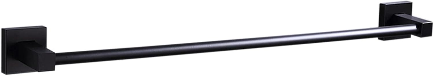 Towel Ring, Towel Rail for Bathroom, Bath Single Towel Rail,Square Aluminum Towel Bar Rail,Wall Mounted Towel Rod for Bathroom or Kitchen,Black 30cm-100cm/40cm (Size : 100cm)