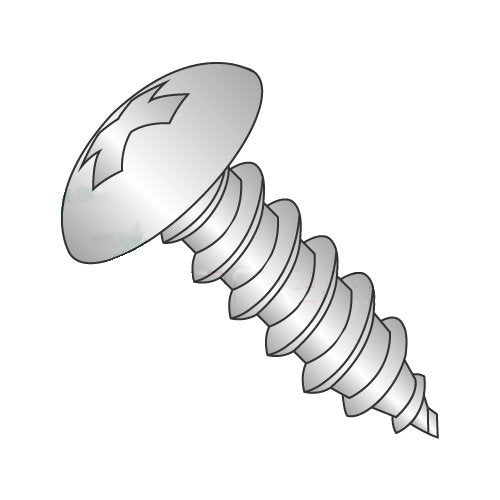 #10 x 2 Type A Self-Tapping Screws/Phillips/Truss Head / 18-8 Stainless Steel (Carton: 1,000 pcs)