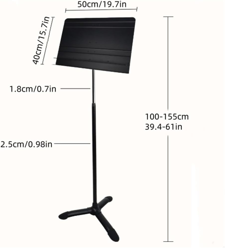 Large Music Stand, Lifting Thickened Manhasset Music Stand, Adjustable Music Stand for Sheet Music, Stand Performance Dedicated for Choir, Band(B)