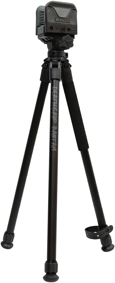 BOG DeathGrip Aluminum Tripod with Durable Frame, Lightweight, Stable Design, Bubble Level, Adjustable Legs, Shooting Rest, and Hands-Free Operation for Hunting, Shooting, and Outdoors