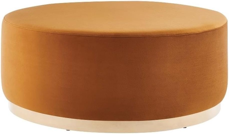 Modway Large 38' Round Performance Velvet Upholstered Upholstered Ottoman