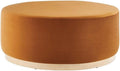 Modway Large 38' Round Performance Velvet Upholstered Upholstered Ottoman