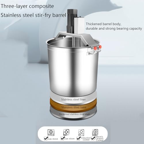 Automatic Food Mixer - Stainless Steel Stir Frying Machine & Hot Pot Cooker for Restaurants and Home Cooking - Versatile Kitchen Appliance