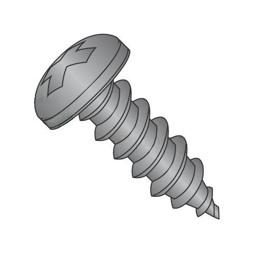 #10 x 2 1/2' Type A Self-Tapping Screws/Phillips/Pan Head/Steel/Black Oxide (Carton: 1,250 pcs)