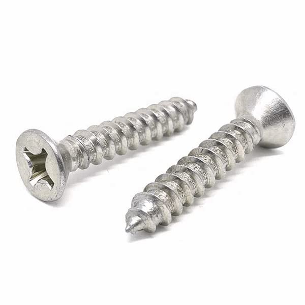 (500 Pieces) #14-10x3/4' 316 Stainless Steel Phillips Flat Head Type A Self Tapping Screws