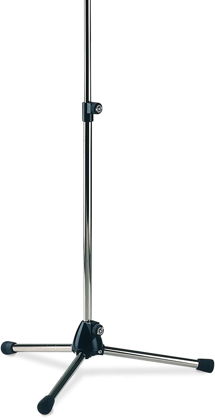 Konig & Meyer 11819-500-01 680mm to 1210mm Adjustable Orchestra Music Stand with Beech Wooden Desk - Nickel