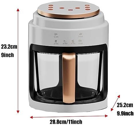 4L Digital Air Fryer Oven with Timer & Temp Control, Detachable Basket for Frying, Roasting, Baking & Grilling - Compact Yellow Kitchen Appliance