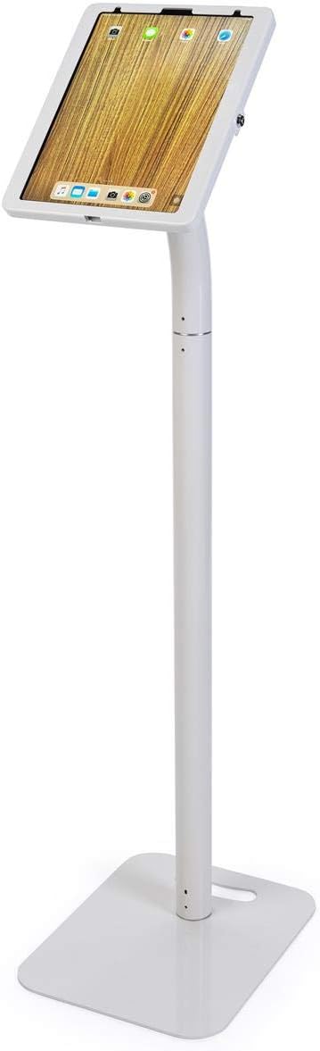 Displays2go Floor or Countertop Stand for iPad Pro 12.9', Rotating — White (IPEVRPRO12W)