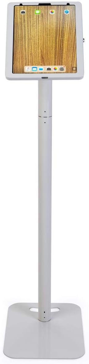 Displays2go Floor or Countertop Stand for iPad Pro 12.9', Rotating — White (IPEVRPRO12W)