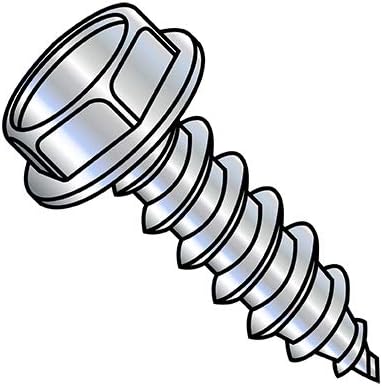 14-10X2 Unslotted Indented Hex Washer Self Tapping Screw Type A Full Threaded Zinc (Pack Qty 900) BC-1432AW by Shorpioen