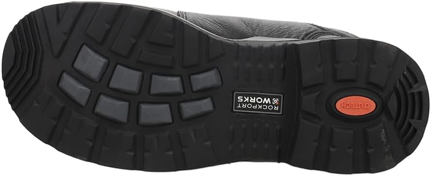 Rockport Mens More Energy 6 Inch Slip Resistant Composite Toe Work/Duty - Black