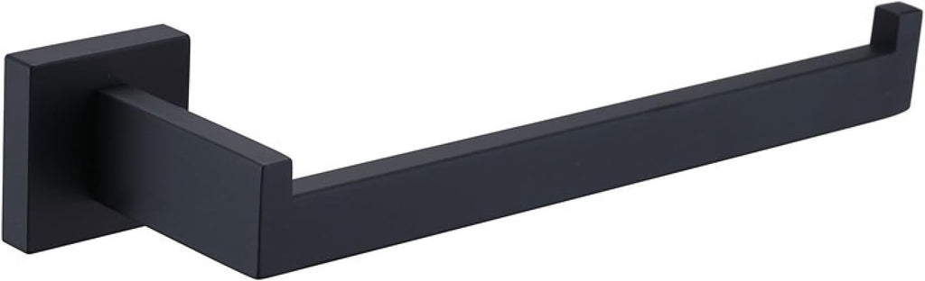 Kitchen and Bathroom Rack Black Towel Rod Bath Towel Hook Towel Rack, Square Black 4-Piece Set
