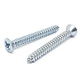 (500 Pieces) #10x2' Phillips Oval Head Self Tapping Sheet Metal Screws Zinc